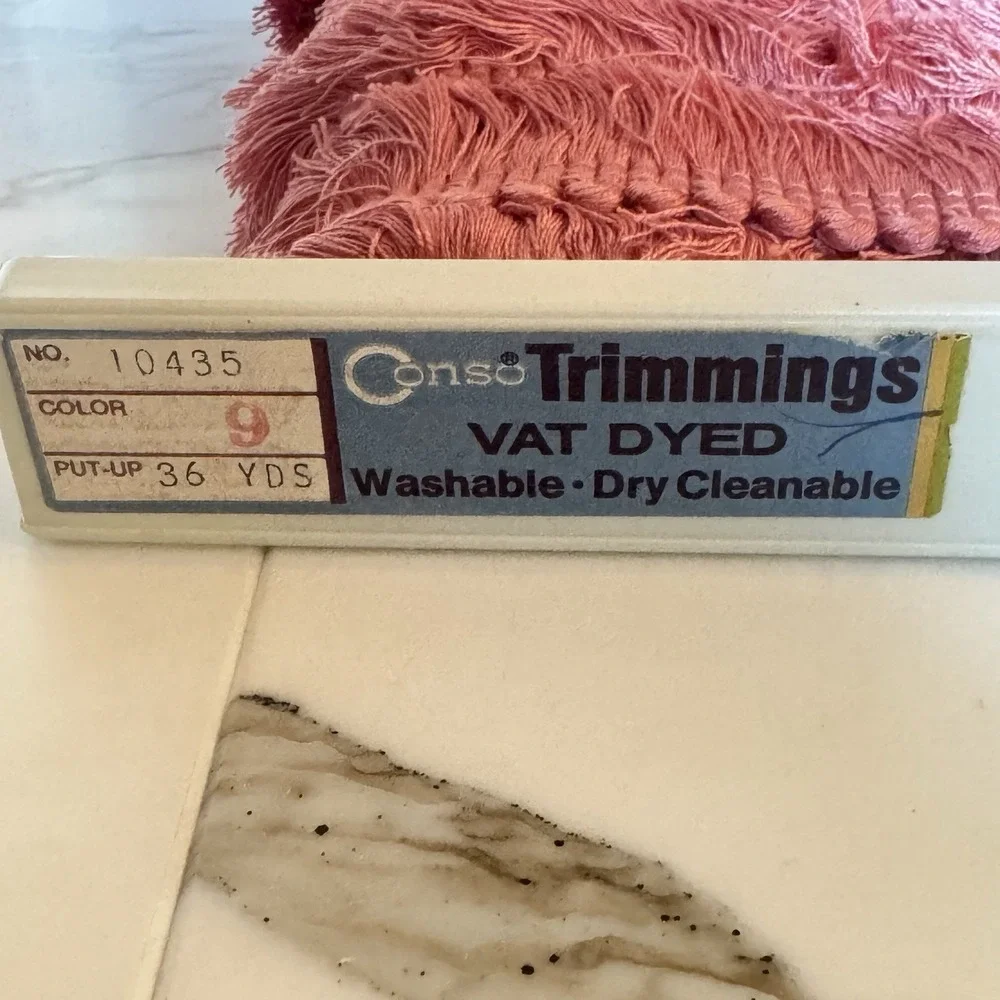 Vintage Conso‎ Trimmings Fringe Trim Dusty Rose Pink 50 FT Belk NOS #10435